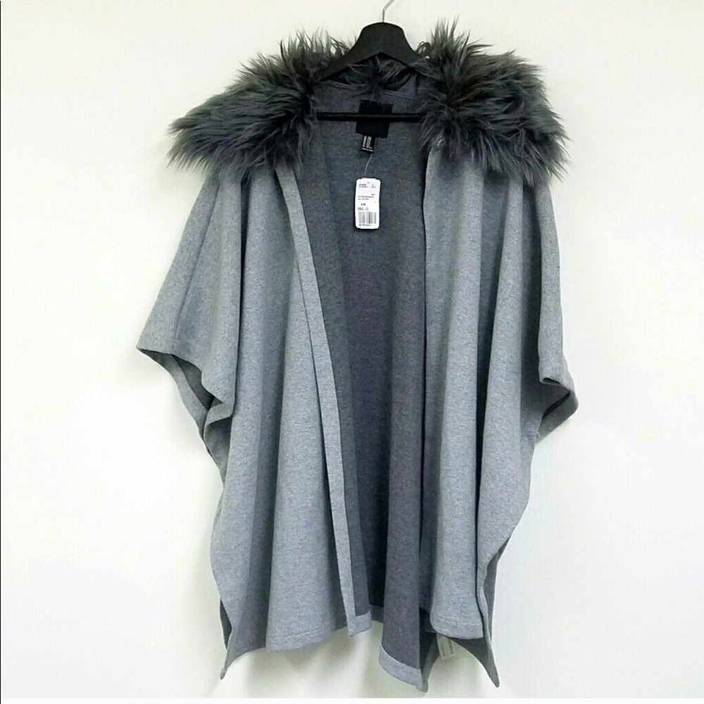 Forever 21 Gray Poncho